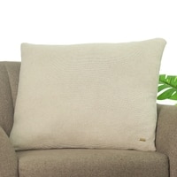 Transfer Knit Euro Sham Cushion Cover  Beige Melange 24X24  Inches