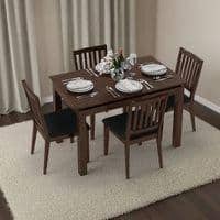 Diner 4 Seater Dining Table Set (With Upholstered Chairs)