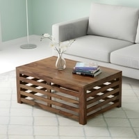 Erickson Sheesham Wood Coffee Table In Teak Finish