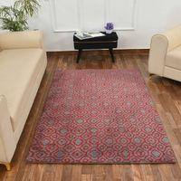 Multicolor Abstract Machine Made Polyester 4 X 6 Feet Carpet