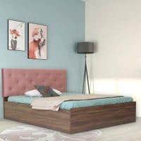 Nirodhah Bed With Premium Leatherette Fabric And Box Storage Queen Bed