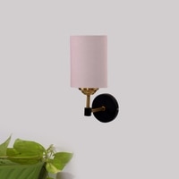 Devansh Metal Electric Wall Light in Black Colour with Grey Shade Count of 1 Light