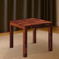 Arabia Solid Wood 4 Seater Storage Dining Table In Teak Finish