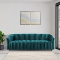 Camro Fabric Sofa (Teal Blue)
