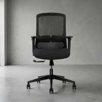 Kepler Brooks Eterna Mid Back Premium Office Chair in Black Colour