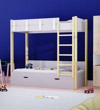 Pine Tree Single Size Bunk Bed In Grey Colour