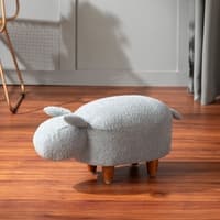 Whiskers Collection Bunny Rabbit Pouf Seating For Kids Room Blue