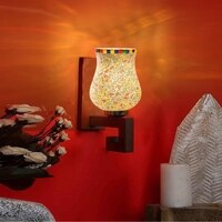 Devansh Solid Wood Electric Wall Light in Multi Colour with Multi Shade Count of 1 Light