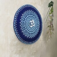Multi Color Wooden Wall Art Panel made with hand made Cone Art Work of Marble Dust and Clay