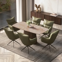 Nola 6 Seater Dining Table With Set of 3  Beck Dining Chair