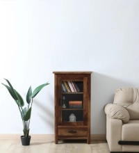 Siena Sheesham Wood Book Case in Provincial Teak Finish