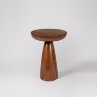 Cole Solid Wood Side Table in Brown Colour