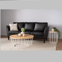 Scandinavian Flux Round Coffee Table Beige Matte Finish