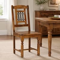 Kafano Sheesham Wood Dining Chairs in Provincial Teak Finish Set of 2