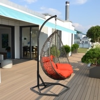 Interlaken Wicker Swing In Grey Colour