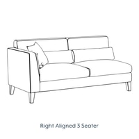 Lewis Sofa (Colour : Ocean Weave, Cushion : Hard, Seating Capacity : Right Aligned 3 Seater)