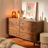 Rowling Solid Wood Chest Of 6 Drawers In Provincial Teak Finish