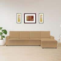 Right Aligned 3 Seater Right Aligned Chaise Golden  Sofa Cover