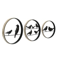 Rattan Abstract Cane Wall Decor in Multicolor Set of 3