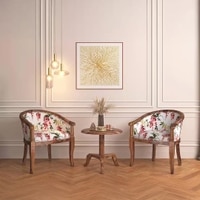 Florence Armchair in Carmine Cassia Colour and Teak Finish