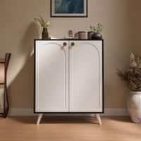 Nextstep Modern Metal Floor Cabinet Black And White