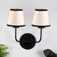 Ash Dual White & Black cotton Wall mounted Lamp Iron Base(KV22)