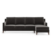 Abbey Sectional Sofa (Colour : Pebble Grey, Cushion : Hard, Seater : Right Aligned 3 Seater + Right Aligned Chaise)