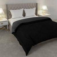 Falguni 
Black-Grey Solid 250 Gsm Microfiber Single Bed Comforter