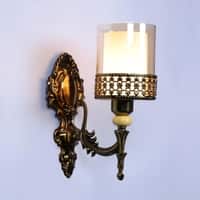 Eliante Glimmera Antique Gold Iron Wall Light With E27 Holder In Antique Gold Colour