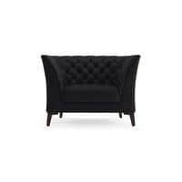 Weston 1 Seater Half Leather Sofa in Licorice Colour
