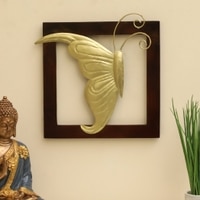 W-Arya Abstract Metal Wall Decor in Gold Set of 1