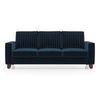 Apollo Neo 3 Seater Fabric Sofa in Cobalt Colour (Back Height : Regular, Cushion Type : Soft)