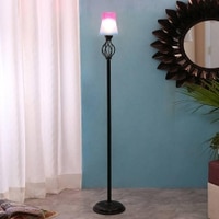 Claire Black Glass Shade Floor Lamp