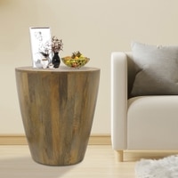 Metalsmith Solid Wood Side Table in Natural Finish