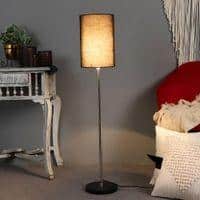 Sequin Black Cotton Shade Floor Lamp
