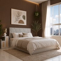 Sutra Engineered Wood Queen  Size Bed With Hydraulic Storage (Melamine Finish, White Colour)