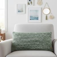 Anna Combu Green Marled Decorative Cushion Cover 12X20 Inches