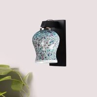 Devansh Solid Wood Electric Wall Light in Brown Colour with Multi Shade Count of 1 Light