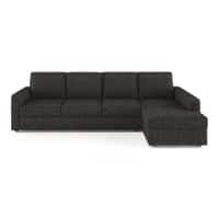 Apollo Sofa (Colour : Graphite Grey, Cushion : Hard, Back Type : Regular, Seating Capacity : Right Aligned 3 Seater + Right Aligned Chaise)