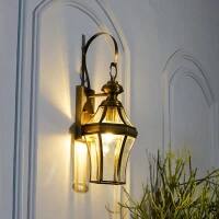 Terrace Brass and Glass Wall Light
