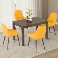 Atlas Solid Wood 4 Seater Dining Table With Rickman Lounge Chairs