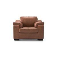 Trissino 1 Seater Luxury Italian Leather Sofa In Cognac