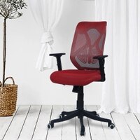 Zeeazyana Mid Back Ergonomic Chair in Red Colour