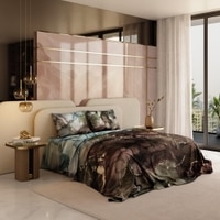 Stoa Paris 300TC UltrSatin Super King Bedsheet with 2 Pillow Covers Satin Super Moss Brown