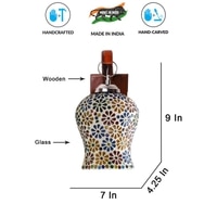 Devansh Solid Wood Electric Wall Light in Brown Colour with Multi Shade Count of 1 Light