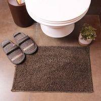 Sariyah Brown Solid Natural Fiber 23x15 inches Anti-Skid Bath Mat