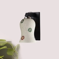 Devansh Solid Wood Electric Wall Light in Brown Colour with Multi Shade Count of 1 Light