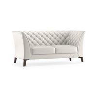 Weston 2 Seater Half Leather Sofa in White Colour
