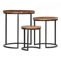 Chelli Solid Wood Nested Tables - Set of 3