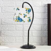 Multi cotton Curvy table lamp with Iron Base (SP13)